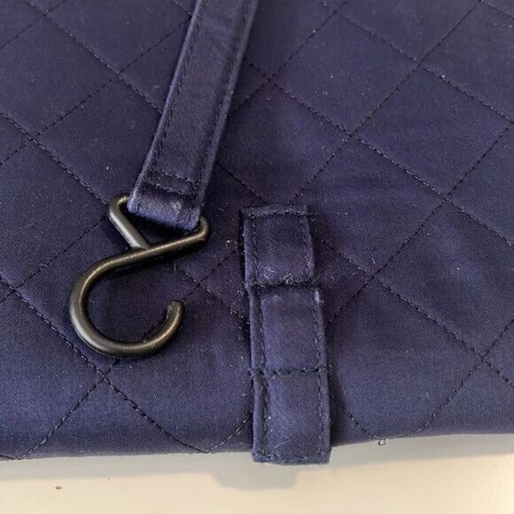 Travelon Navy Blue Trifold Three Compartments Hanging Toiletry Bag - Picture 14 of 14